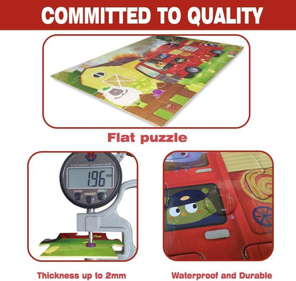 KiDEPOCH 100pc Barnyard Floor Puzzle, 13.8" x 19.7", Paper, Jigsaw, Beginner, 3-8 Years