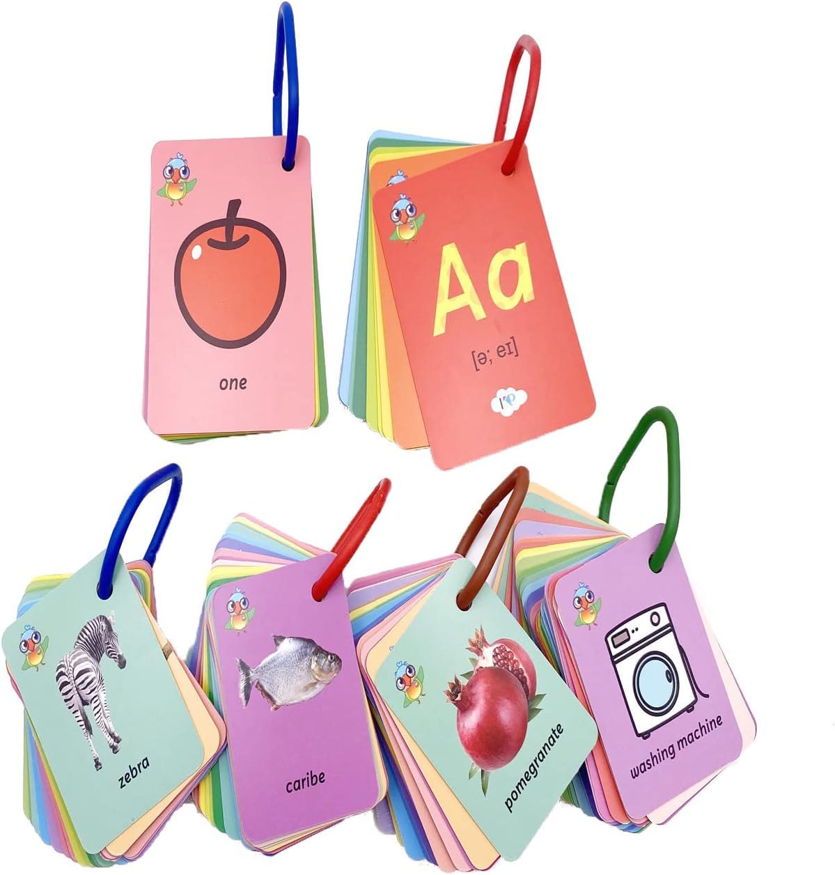 Toddler Number Flash Cards,No.123 Sight Words with Pictures Preschool Kids Flash Cards 28 Pcs with Ring(Number)