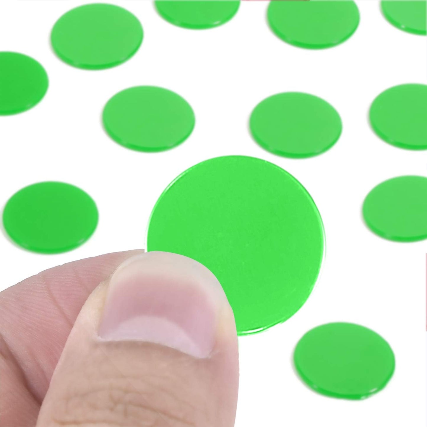 Coopay 200 Pieces 10 Colors 1-1/5 inch Plastic Learning Counters Disks Bingo Chip Counting Discs Markers for Math Practice and Poker Chips Game Tokens