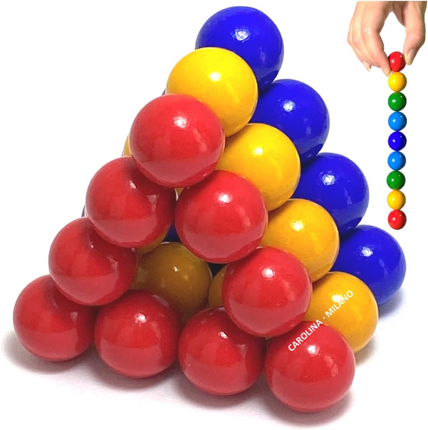 Science Kit Toys 27 PCS Colorful Magnets Building Blocks, Large Hematite Magnetic Stones, Stress Relief Autism, Home Office Kids Adults Intelligence Development Educational Birthday Party