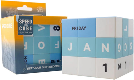 Calendar 3x3 Speed Cube, UV Printing Cube Magic Cube Educational Puzzles Toys for Kids,Beginners and Adults (Stickerless)