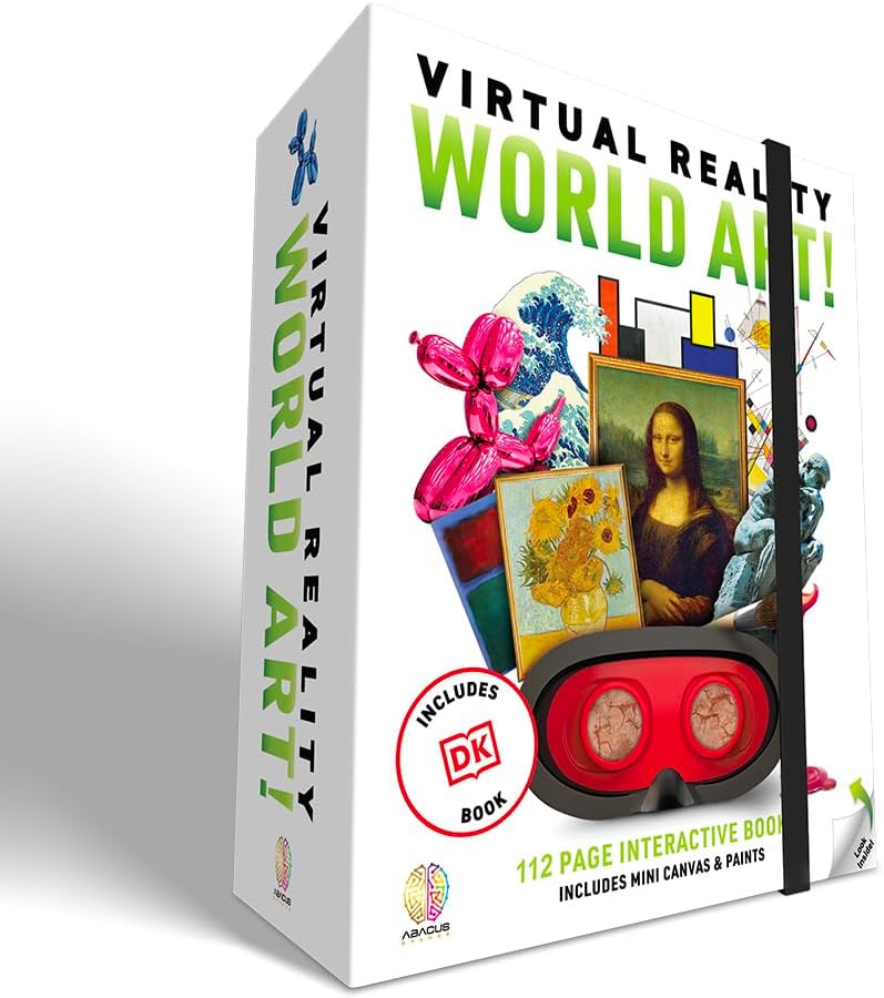 Abacus Brands Virtual Reality World Art! - Illustrated Interactive VR Book and STEM Learning Activity Set - for Ages 8 and Up