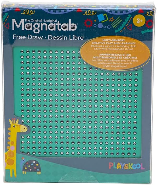 Playskool Magnatab — Numbers and Shapes — Magnetic Board Toy Letter Tracing for Toddlers Learning and Sensory Drawing — for Kids Ages 3 and Up