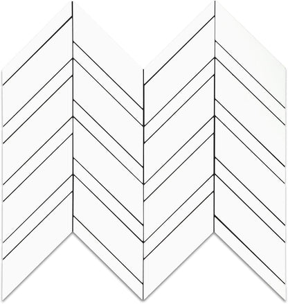 Yipscazo 10 Sheets Herringbone Backsplash Peel and Stick Tile, Marble Calacata Mixed Metal Gold PVC Stick on Backsplash for Kitchen, Waterproof Self Adhesive Wall Tile for Bathroom