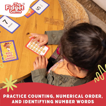 THE FIDGET GAME Counting and Numbers Flash Cards for Ages 3 to 7 (Facts 1-20) - Learning Tools for Pre-K & Kindergarten Activities, Preschool Flashcards - 2 Games Included