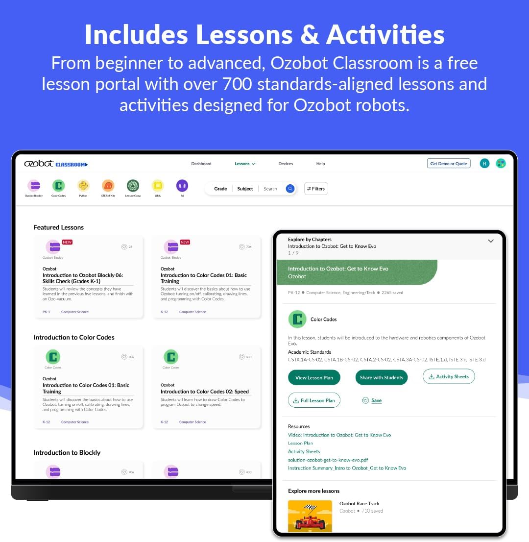Ozobot OzoGoes to Sun, Earth & Moon STEAM Kit, Ages 8+, Learn Celestial Movements, Critical Thinking, NGSS Aligned, Group Learning, Assembly Guide, QR Digital Lessons, Robot Not Included