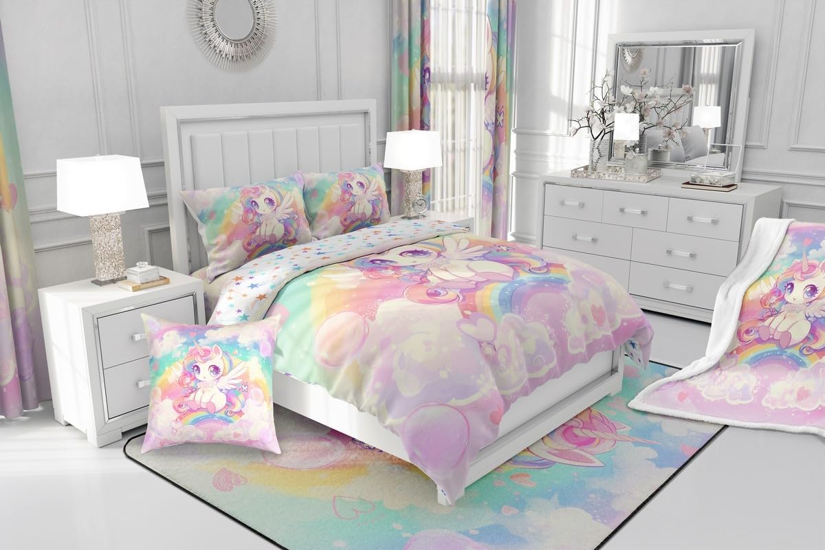 Drum Kit Duvet Cover,Kids Musical Instruments Bedding Set,Rock Music Comforter Cover for Boys Girls Room Decor,Neon Lighting Lightweight Bedspread Cover Twin Size with 1 Pillow Case(No Comforter)