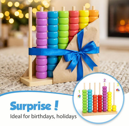 Color Matching Stacking Puzzle Game, 2026 New Wooden Color Match Challenge Game Fast Color Stack Challenge Ring Stack Puzzle with Rings and Racks, Tabletop Brain Teaser for Friend Family (2pcs)