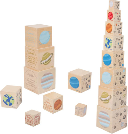 Wooden Life Cycle Nesting Blocks, Sorting & Stacking Montessori Toys for Kids, Preschool Educational Learning Cube Boxes for Toddlers 3+, Science Toy Set for Baby Boys & Girls (5 Pcs)