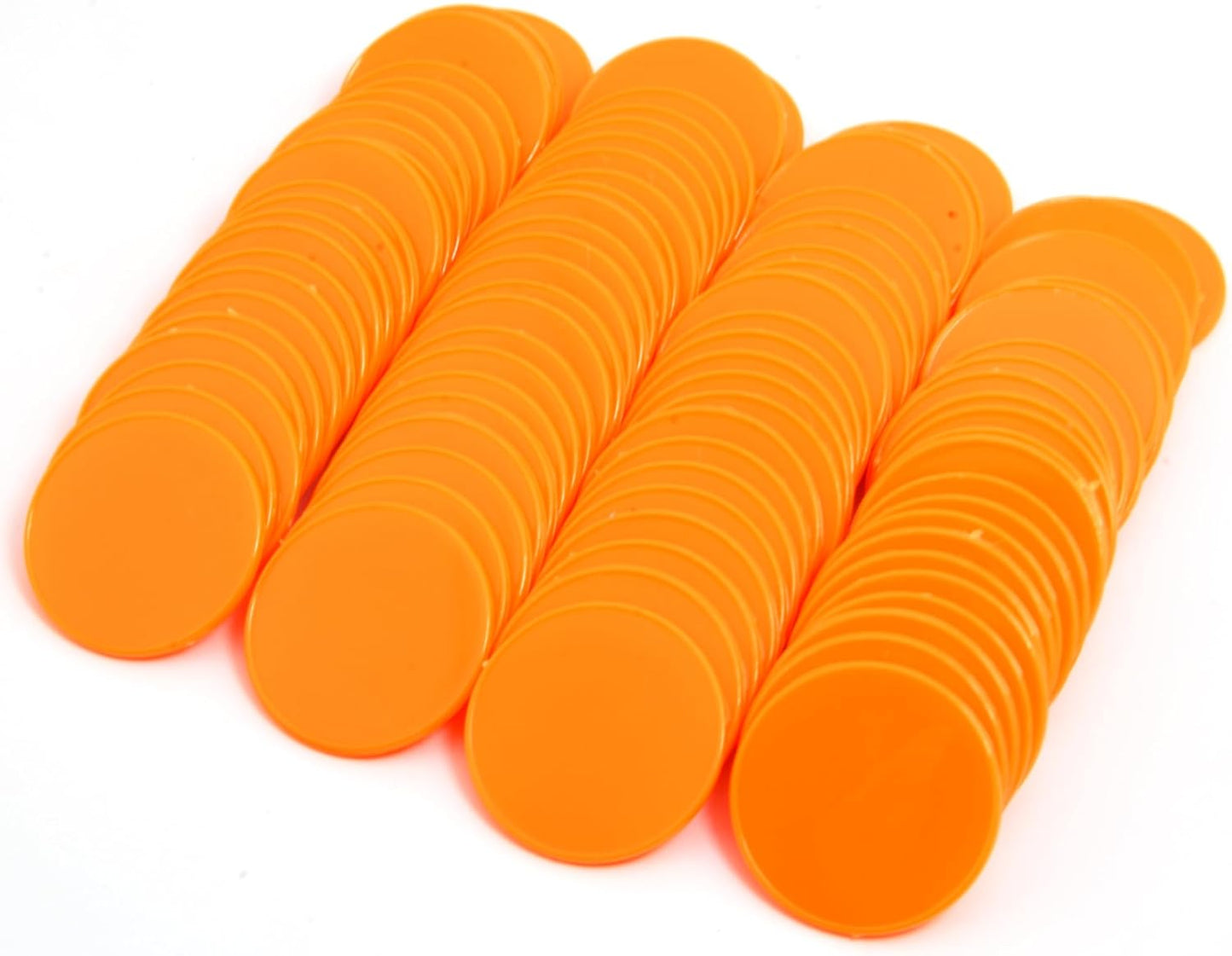 Smartdealspro 100pcs 32mm/1.26 Inch Opaque Plastic Learning Counters Disks Mini Poker Chips Game Tokens with Storage Box (Red)