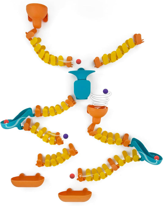 Oribel VertiPlay Magnetic Marble Run | Builder Set STEM Toy | Creative Free Play Construction Kit for Kids | Works on Fridges, Lockers & Metal Surfaces (Ages 5+) Builder Set (75)