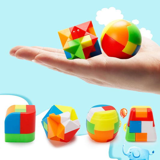 Bbiamsleep 20 Pcs Brain Teasers Puzzle Game Plastic Original 3D Sphere Puzzle Magic Ball Brain Teaser Puzzles Intelligence Game Puzzles for Boys and Girls Educational