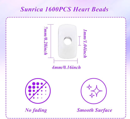 1600Pcs White and Silver Round Letter Beads A-Z, 4X7mm Acrylic Alphabet Beads for Jewelry Making