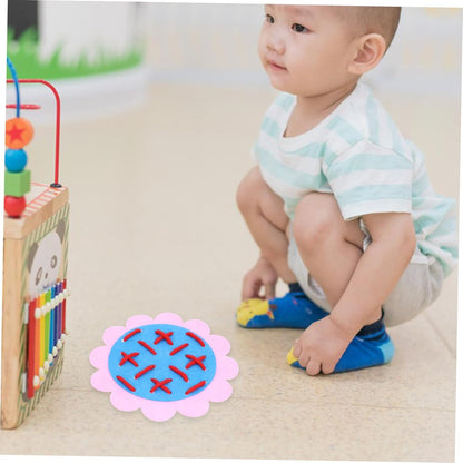 Uonlytech 1 Set Lacing Montessori Educational Cloth Lacing for Engaging Fine Motor Skills Activity Imaginative Play for Home and Classroom