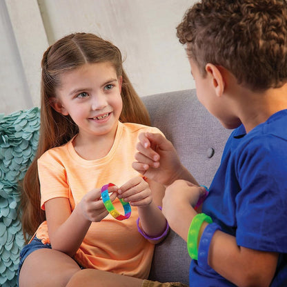 Lotsa Pops Popping Toy Colored Bracelets, 12 Pieces