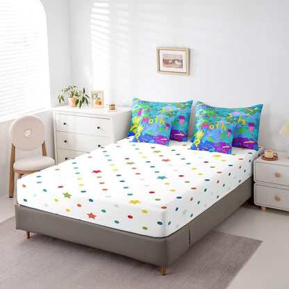 Erosebridal Chemical Equation Bed in a Bag Queen Comforter Set 7 Piece,Chemistry Bedding Sets Science Students Learning Gift Sheet Set with Comforter,Molecular Formula Education Bed Set - Colors B