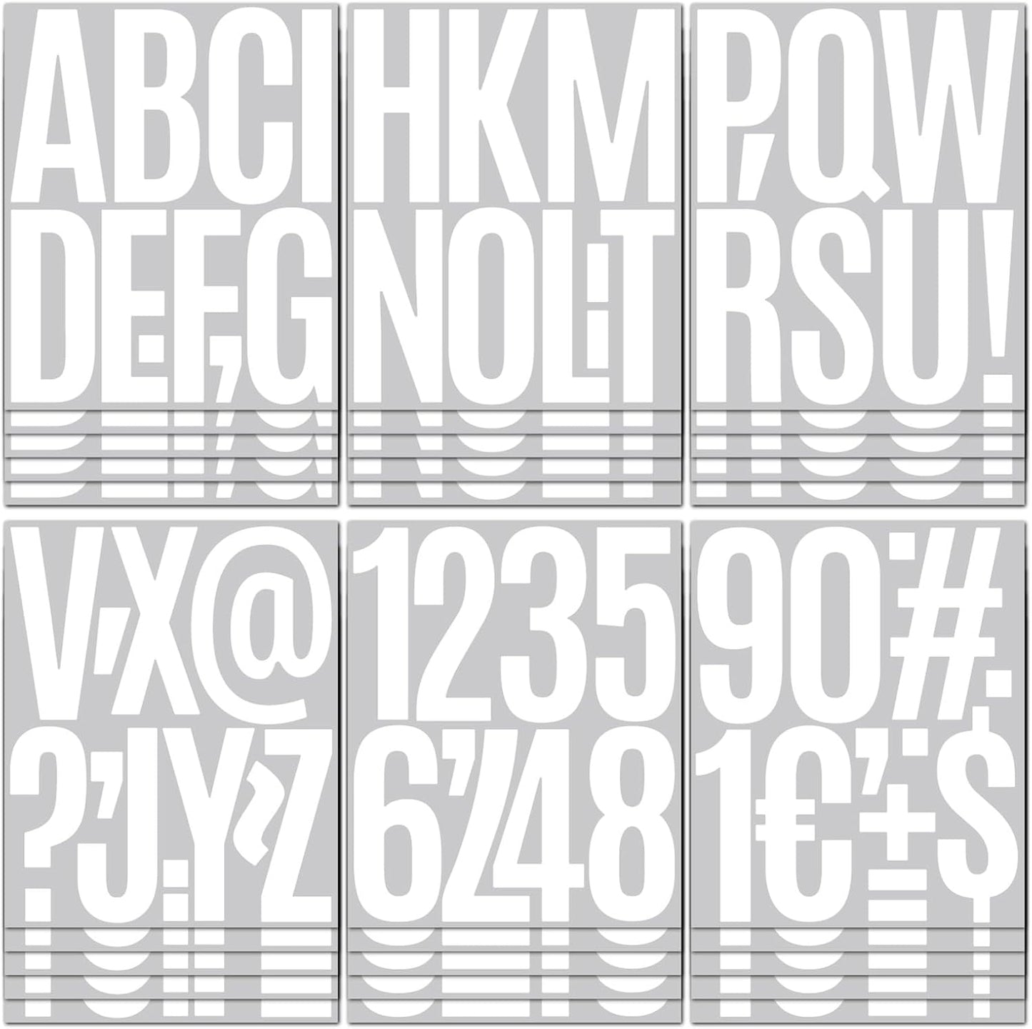 480 Pcs Waterproof 3" Vinyl Alphabet & Number Stickers - Self-Adhesive for Mailboxes, Windows, Doors, Signs, Vehicles & More, Black