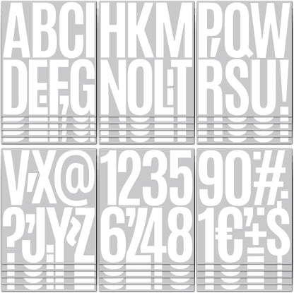 480 Pcs Waterproof 3" Vinyl Alphabet & Number Stickers - Self-Adhesive for Mailboxes, Windows, Doors, Signs, Vehicles & More, Black