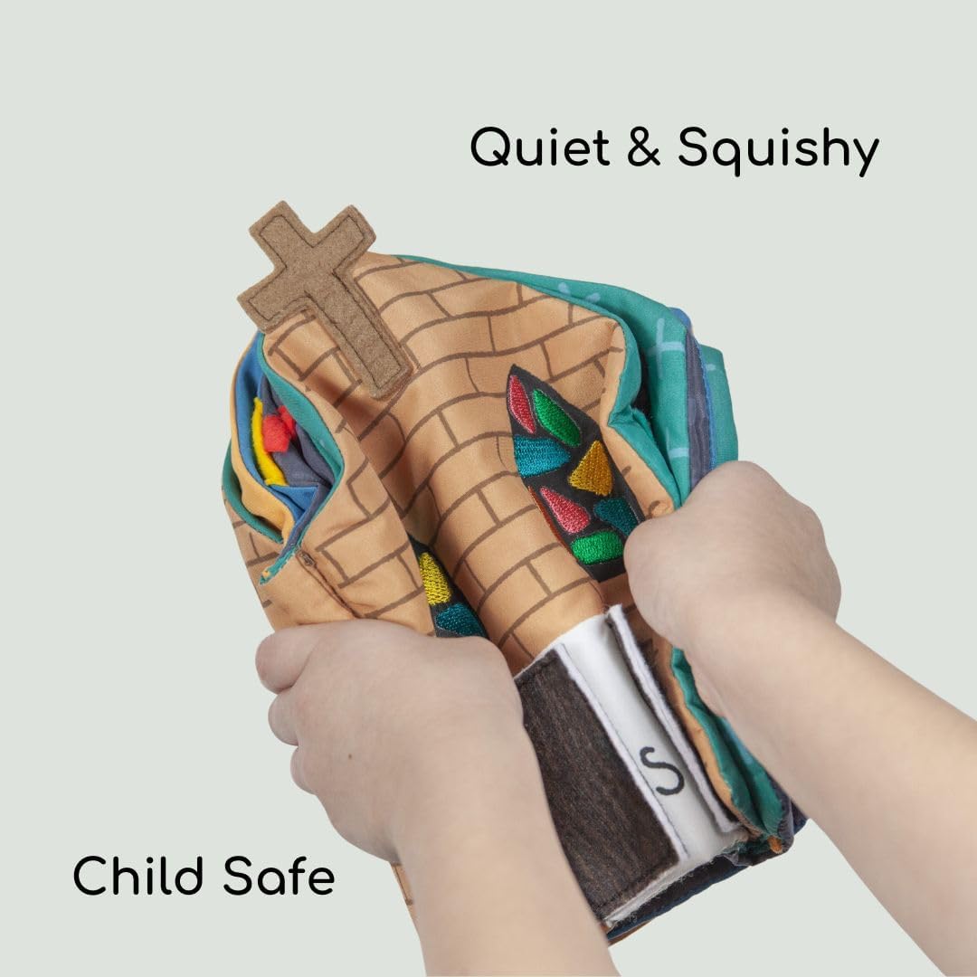 Rosary Quiet Book for Babies and Toddlers - Explore The Mysteries of The Rosary Through Play - Interactive Faith-Based Sensory Learning - Ideal for Family Prayer and Baptism Gifts