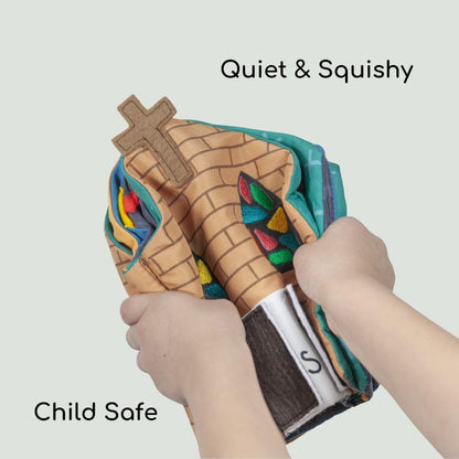 Rosary Quiet Book for Babies and Toddlers - Explore The Mysteries of The Rosary Through Play - Interactive Faith-Based Sensory Learning - Ideal for Family Prayer and Baptism Gifts