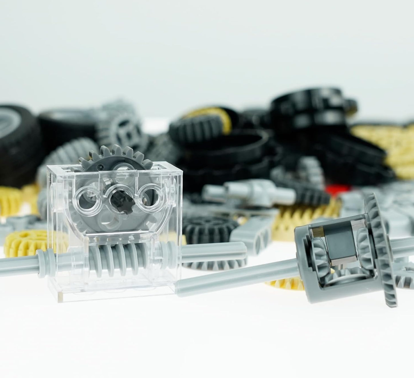 BroTex Technical-Parts-Beams-Gears Bricks Bulk Pins Connectors, Compatible with Car-Motors Accessories Building Blocks Sets MOC Buildings Toys for Adults Kids Age 6+ Toys