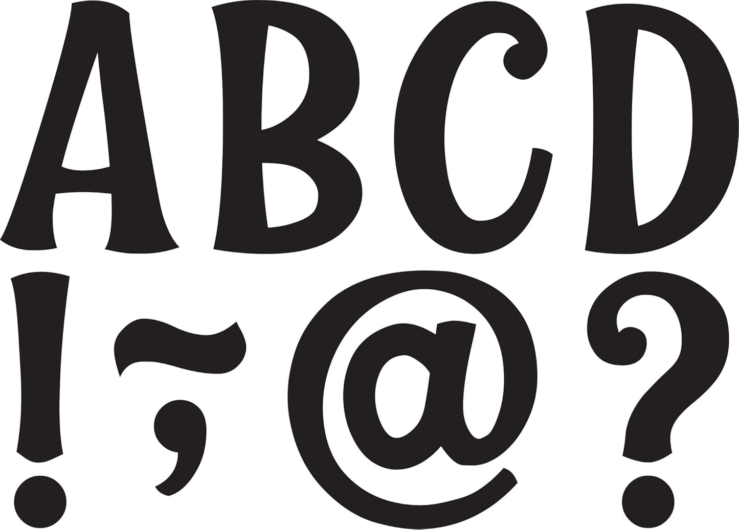 Teacher Created Resources Black Wild Whimsy 3" Magnetic Letters (TCR77516)