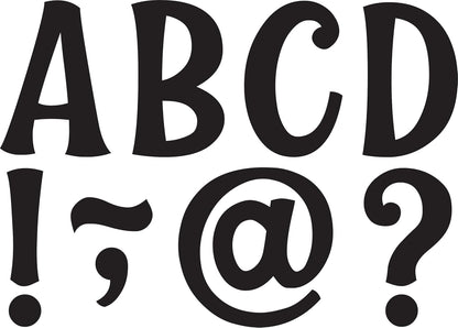 Teacher Created Resources Black Wild Whimsy 3" Magnetic Letters (TCR77516)
