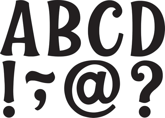 Teacher Created Resources Black Wild Whimsy 3" Magnetic Letters (TCR77516)