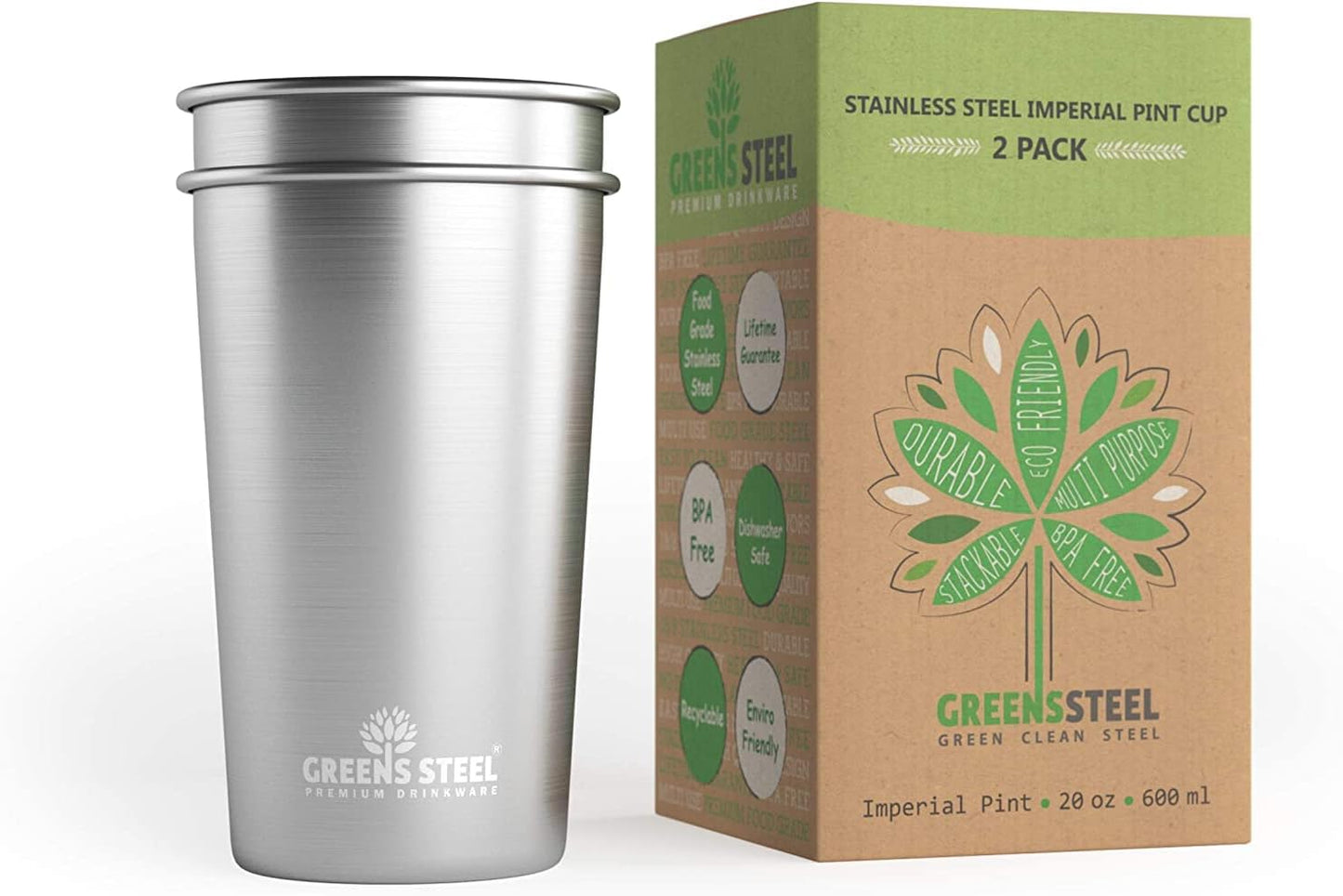 10oz Kids Cups – Stainless Steel Cups for Home, Party, Camping & Outdoor Activities – BPA Free, Unbreakable, Premium Stackable Metal Drinking Glasses for Children (4-Pack)