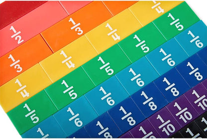 hand2mind Plastic Rainbow Fraction Circles, Circle Manipulatives, Fraction Tools for Kids, Math School Supplies, Montessori Math Materials, Classroom Math Manipulatives 4th Grade (15 Sets of 51)