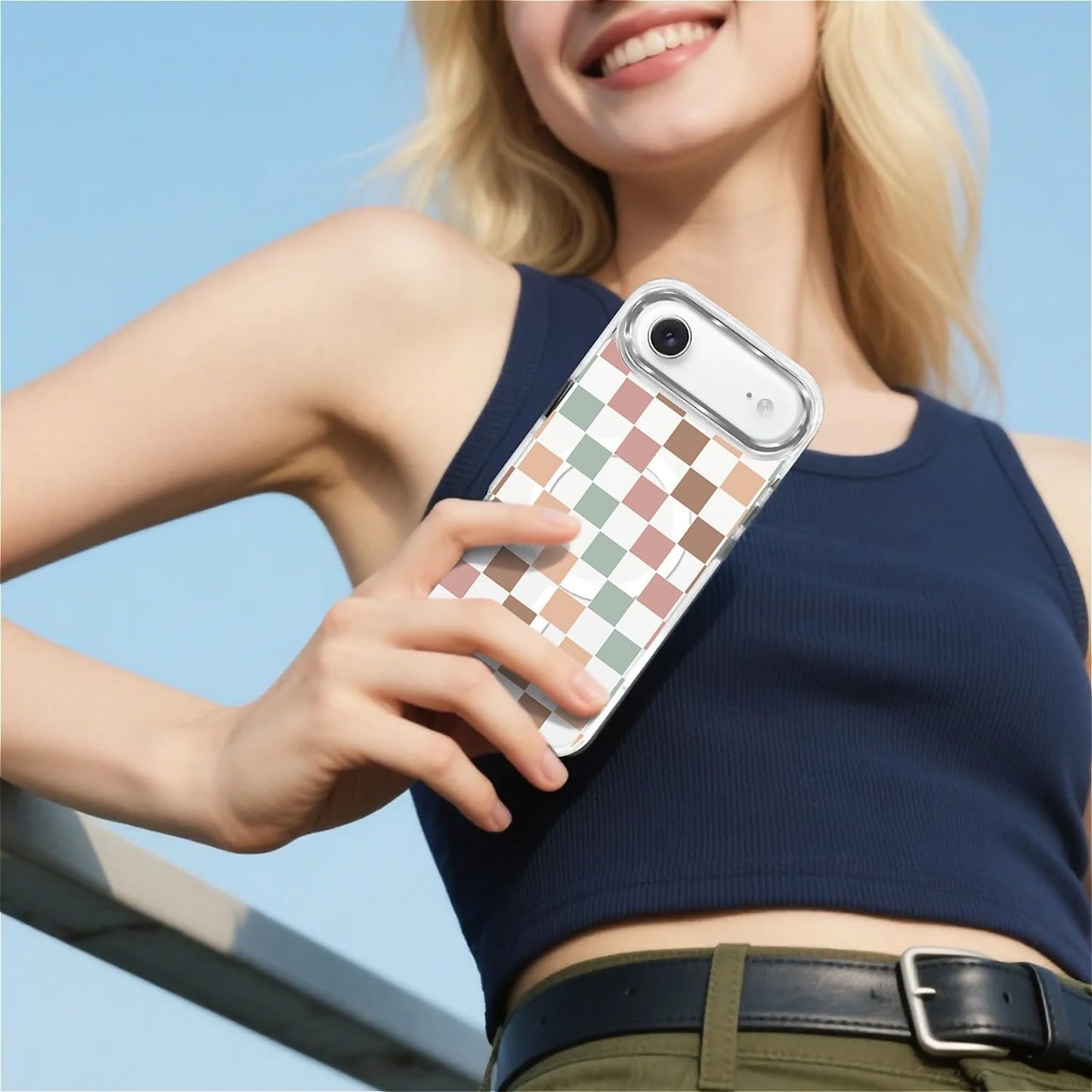 for iPhone 17 Pro Max Case [Compatible with Magsafe],Girls Women Clear Magnetic Case Silicone Shockproof Protective Cover with Pattern Colorful Motivational Letters