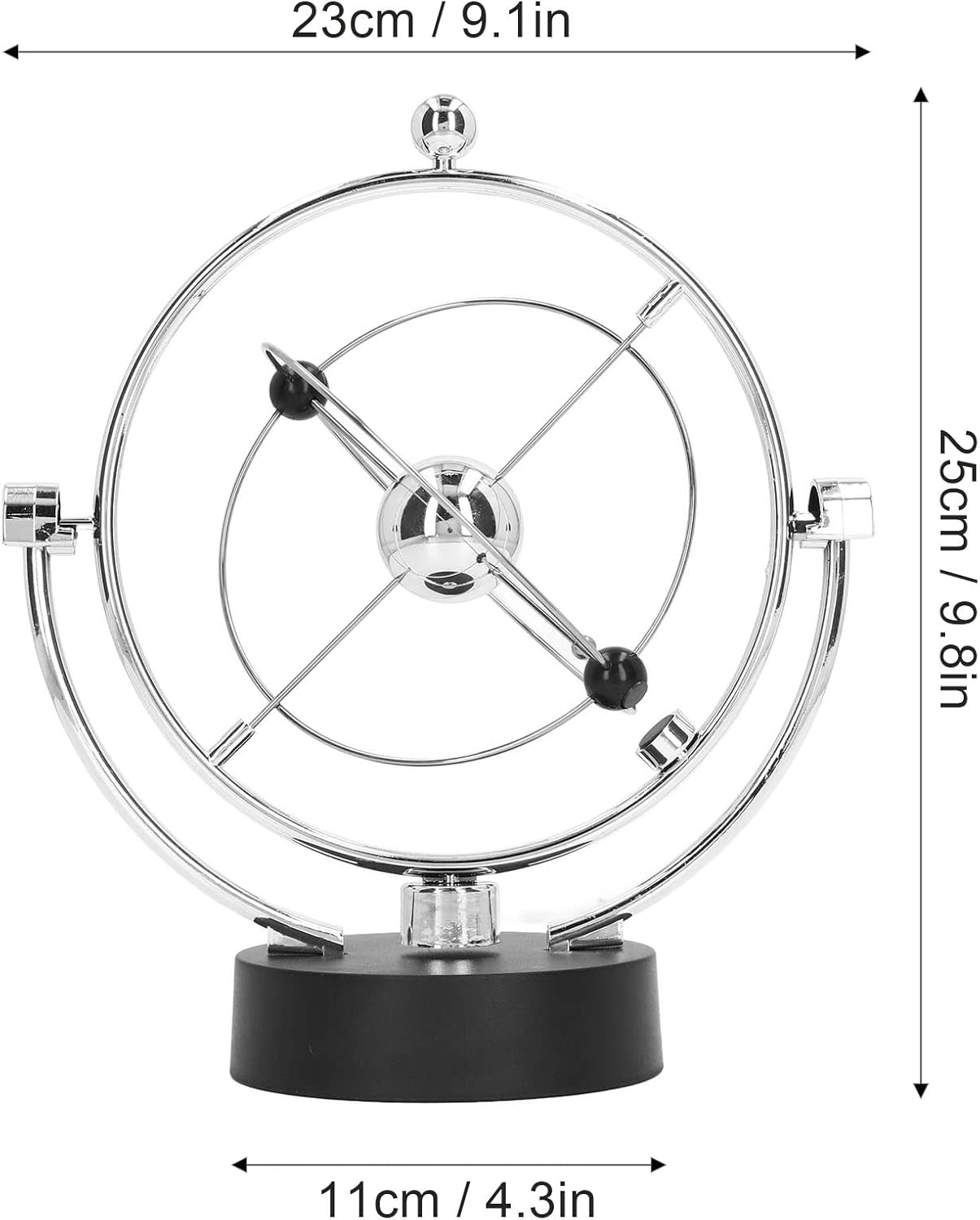 Perpetual Motion Swing Ball, Electronic Solar System Magnetic Swing Energy Orbit Desktop Ornament with USB Charging Mode, Educational Science Office Decor