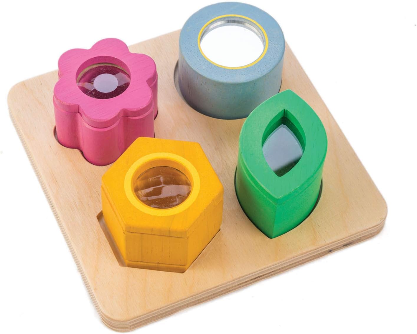 Tender Leaf Toys - Sensory Trays - Baby Blocks, Shape Sorter, STEM Learning Shape Identification Sorting Game Toy for Kids 18 Month + (Touch Sensory Trays)