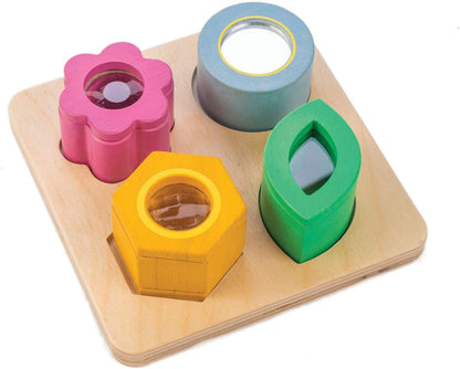 Tender Leaf Toys - Sensory Trays - Baby Blocks, Shape Sorter, STEM Learning Shape Identification Sorting Game Toy for Kids 18 Month + (Touch Sensory Trays)