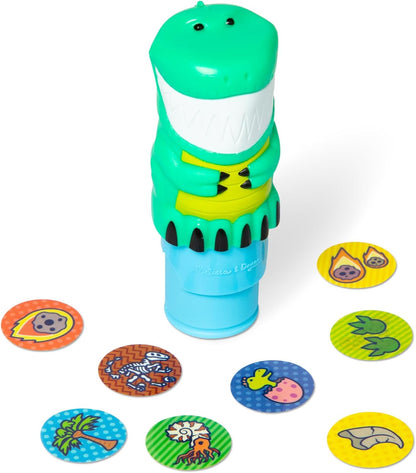 Melissa & Doug Sticker Wow!™ Sticker Stamper and 24-Page Activity Pad, 300 Stickers, Arts and Crafts Fidget Toy Collectible Character – Dinosaur - for Kids Ages 3+ - FSC Certified