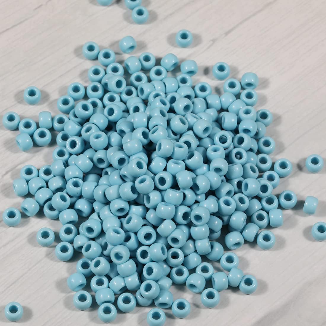 Bala&Fillic 6x9mm Army Green Pony Beads with Smooth Surface 1000pcs Crayon Color Craft Beads (Army Green)
