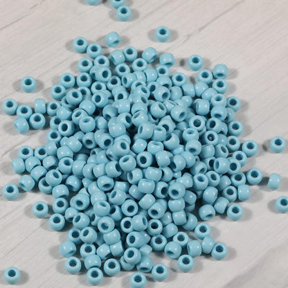 Bala&Fillic 6x9mm Army Green Pony Beads with Smooth Surface 1000pcs Crayon Color Craft Beads (Army Green)