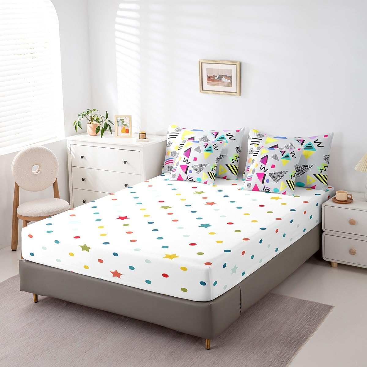 Erosebridal Chemical Equation Bed in a Bag Queen Comforter Set 7 Piece,Chemistry Bedding Sets Science Students Learning Gift Sheet Set with Comforter,Molecular Formula Education Bed Set - Colors B