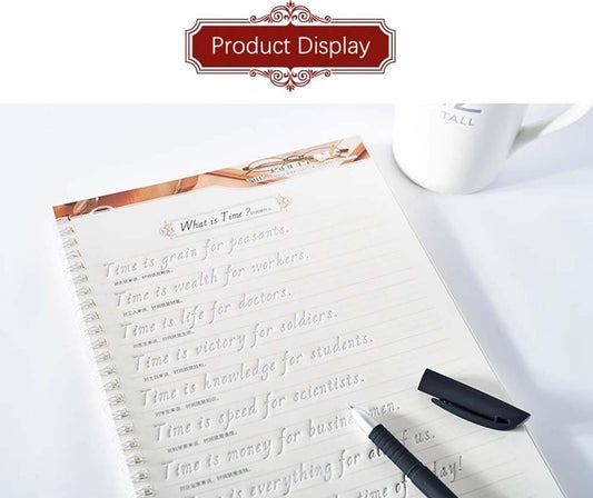 Italic 3D Groove Practice English Calligraphy Copybook Handwriting Practice Book for Adults and Kids