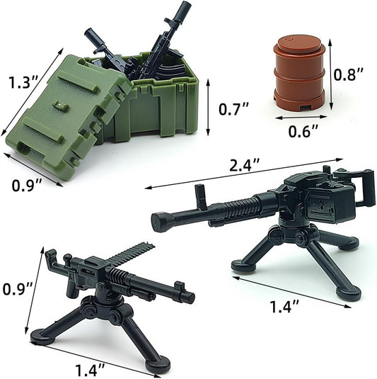 CONVENTEJOY Military Weapon Guns Accessories for Minifigure Block Toys Include Camouflage Helmets E.O.D Suits Shields for Army Soldiers Gear Set Building Kits Kids Toy(260pcs)