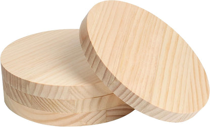 4PACK 4 inch Round Wooden Plaque, 3/4 Inch Thick Unfinished Wooden Circle Plaque, Natural Pine Wood Base for Craft Projects, Sign, Painting, Woodcarving, Engraving