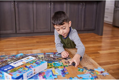 Crocodile Creek Above + Below 48-Piece Jigsaw Floor Puzzle - Fun Floor Puzzles for Kids Ages 4-8, Jumbo Unicorn