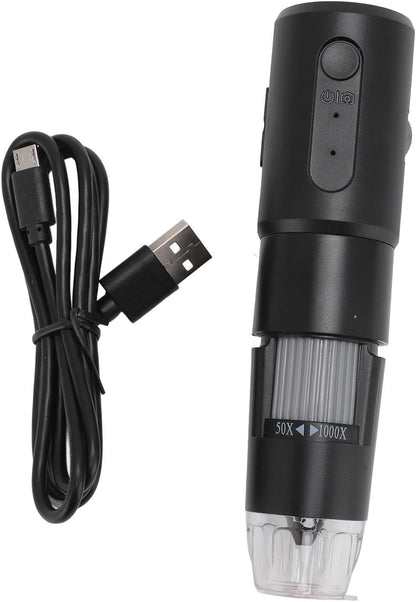 Digital Microscope, 50X-1000X Magnification Portable Handheld USB Camera with 8 LED Lights for Phone PC Tablet Inspection