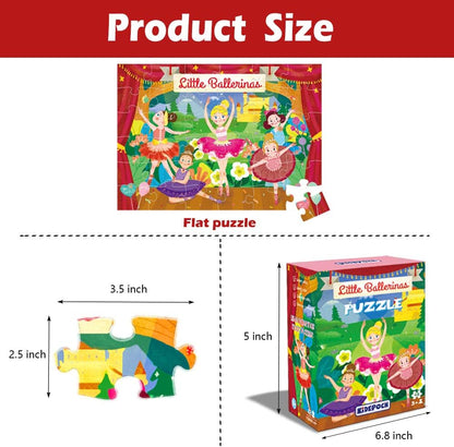 Floor Puzzles for Kids Ages 3-5 Premium 48-Piece 20 x 14 Inch Ballerinas Princess Jigsaw Puzzles for Kids Ages 4-8
