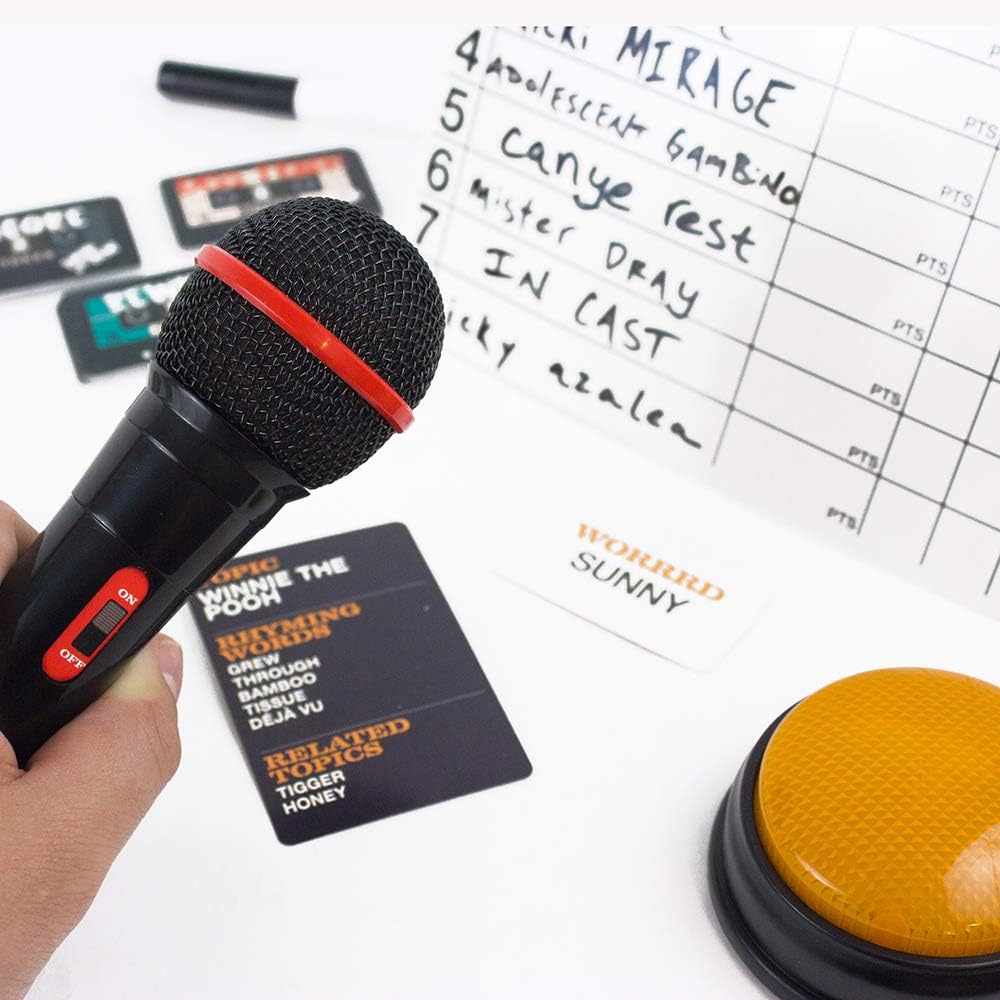 Professor PUZZLE Drop The Beat - The Original Rap Party Game - Rapping/Singing Buzzer Game for The Family by Looney Goose.