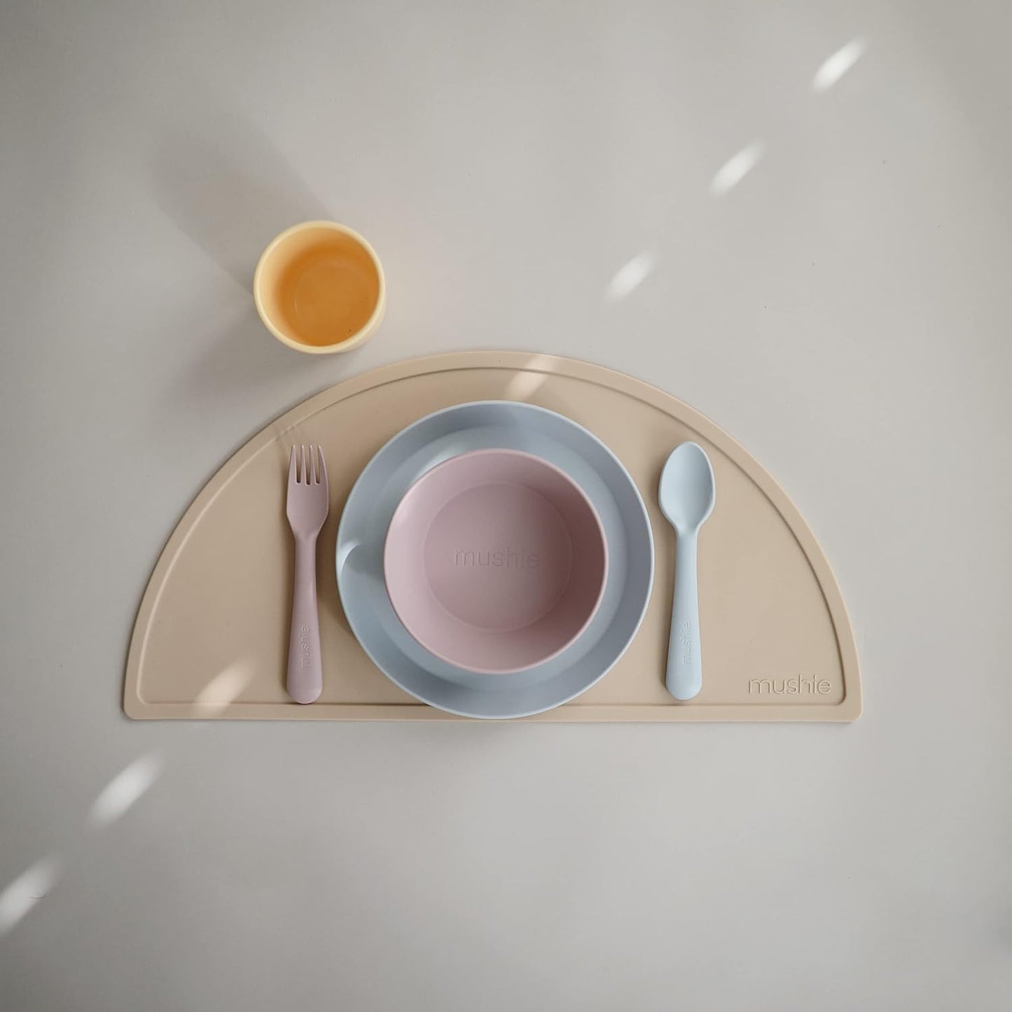 mushie Dinnerware Cups For Kids | Made in Denmark, Set of 2 (Ivory) - Colors A
