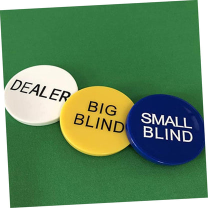 SAFIGLE 4 Sets Big and Small Blind Banker Code Texas Holdem Game Chips Bingo Game Tokens Bingo Game Supplies