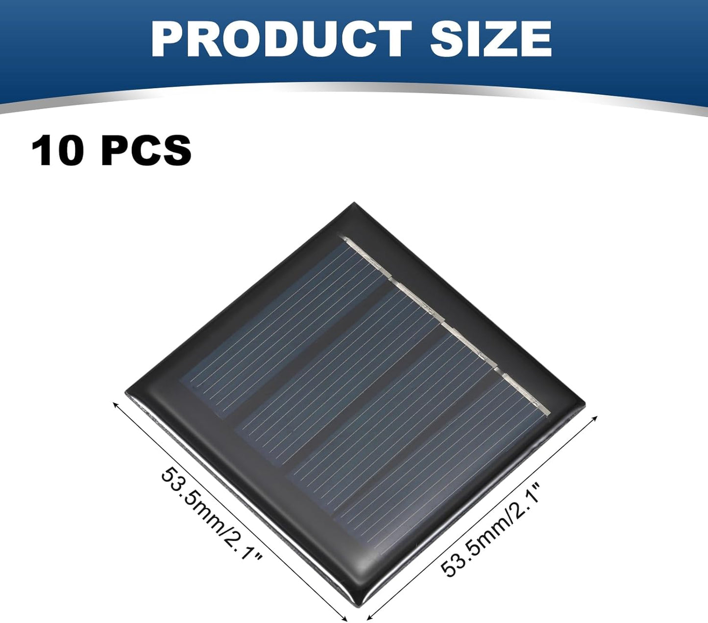 MECCANIXITY 10PCS 2V 0.08W 0.04A Mini Solar Panels for Solar Power, Small Solar Photovoltaic Cells Charge DIY Electric Toy Materials Solar System Kits, 1.57" x 1.57"