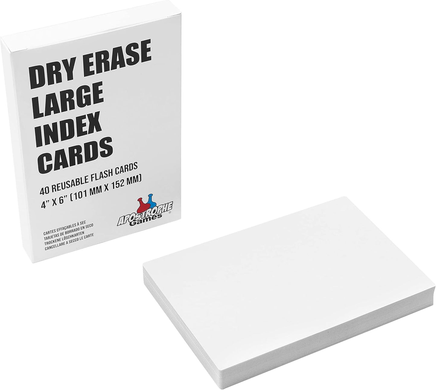 Dry Erase Index Cards – 45pcs Laminated 3x5" Cards Blank w/Box – Reusable Dry Erase Note Cards for School, Work, Housework, To Do Lists – Practical Index Card Sheets – 3 x 5-inch