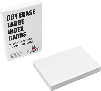 Dry Erase Index Cards – 45pcs Laminated 3x5" Cards Blank w/Box – Reusable Dry Erase Note Cards for School, Work, Housework, To Do Lists – Practical Index Card Sheets – 3 x 5-inch
